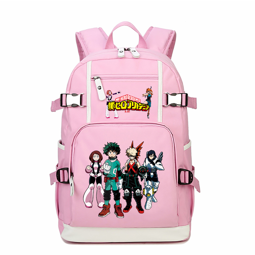 My Hero Academia Kid Backpack Schoolbag Bookbag Daypack Pink Large Bag