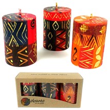 Set of Three Boxed Hand-Painted Candles - Bongazi Design - Nobunto - $31.38
