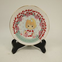 Precious Moments Cane You Join Us For A Merry Christmas Mini Plate /stan... - $6.95