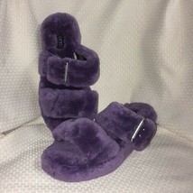 New UGG Fuzz Yeah Women's Slide On Slipper Purple Size 7 - $89.09