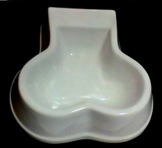 Stylish White Porcelain Pet Dish Cool Design - $7.84