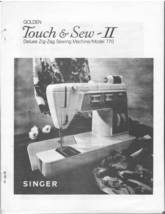 Singer 770 Golden Touch &amp; Sew II sewing machine manual instruction Hard ... - $11.99