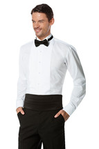 Boltini Italy Men’s Premium Tuxedo Lay Down Collar Dress Shirt with Bow Tie image 2