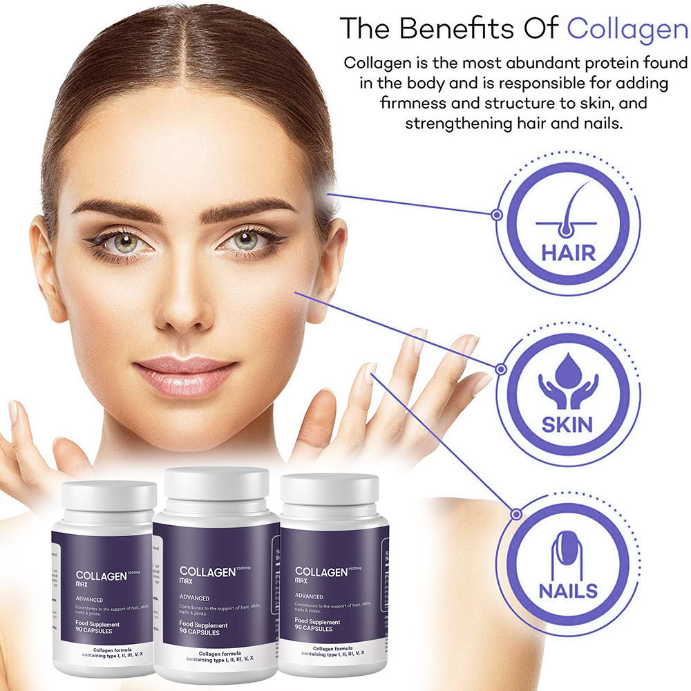 Collagen Max Protein - High Strength 1500mg - Hydrolysed Collagen 90 ...