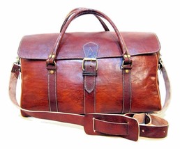 MOROCCAN DUFFLE BAG PREMIUM LEATHER TRAVEL BUG FOR MEN WOMEN BY KECHLIFE... - $117.81