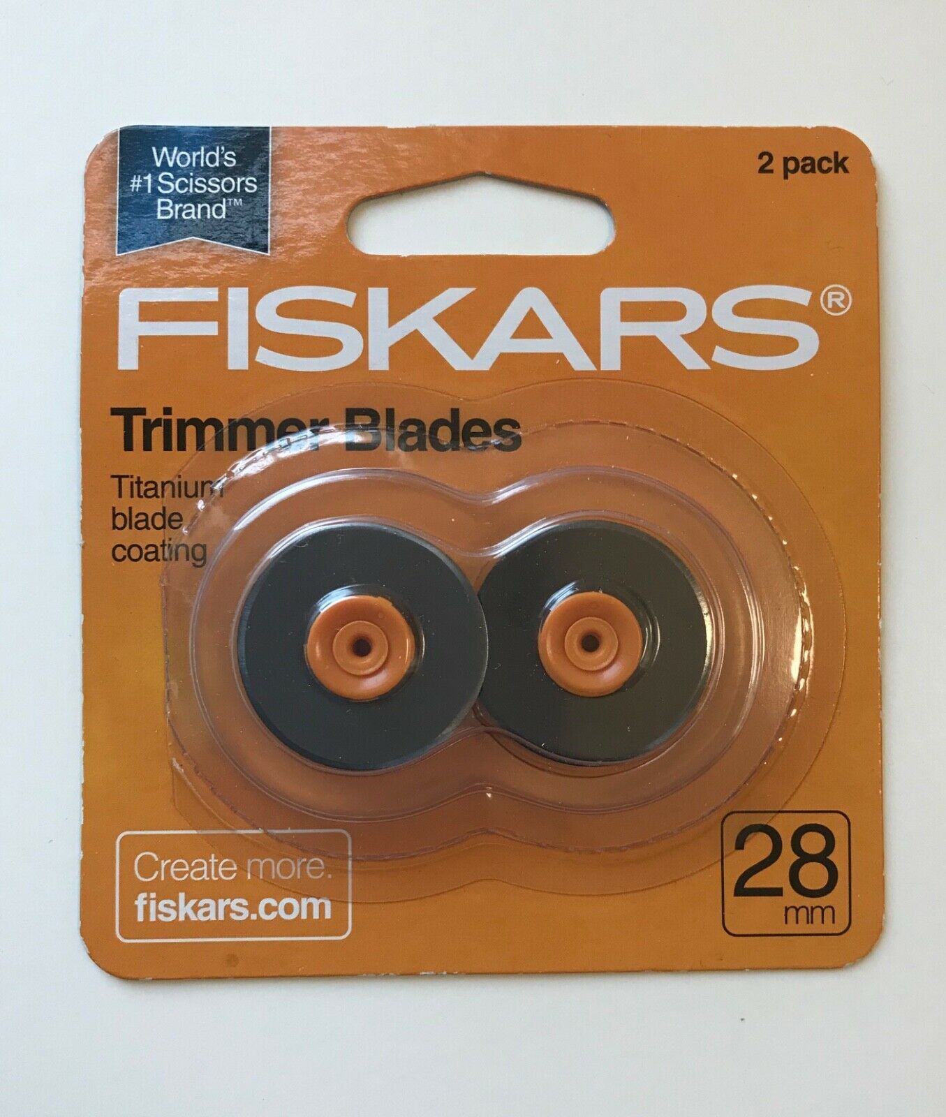 Fiskars Rotary Trimmer Titanium Replacement Blade 28mm Straight (2