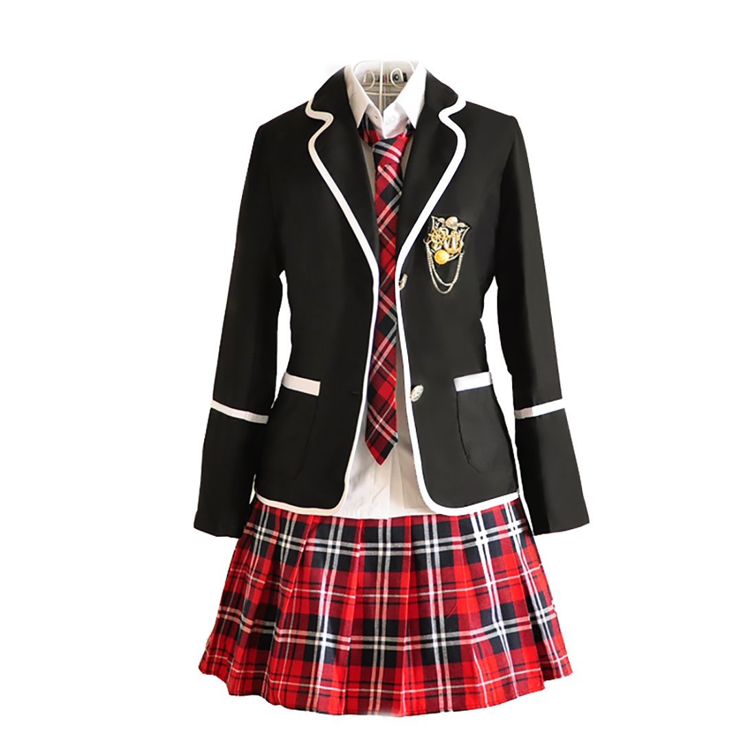 URSFUR Womens British Style Japan School Uniform Sets Cosplay Costume Anime Girl 