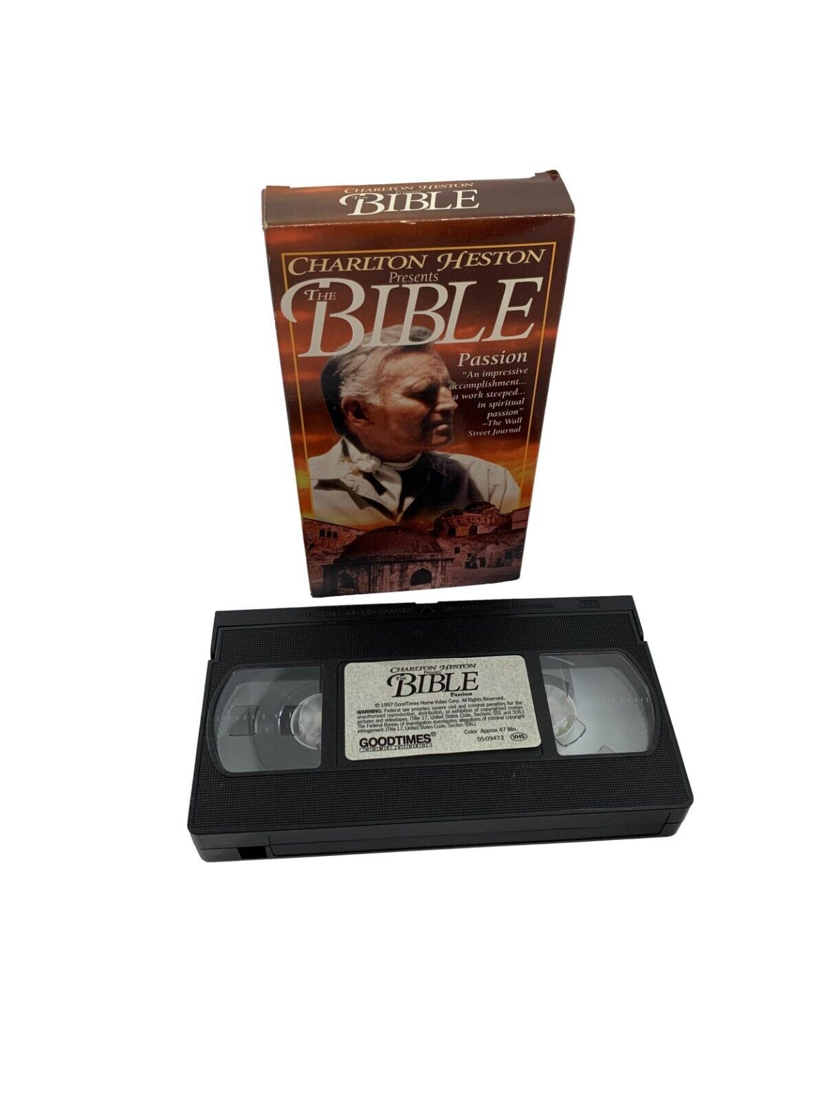 Primary image for Vintage 1993 Charlton Heston The Bible Passion VHS Christian Video Tape -
sho...