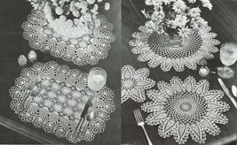 Pineapple Doilies Tablecloth Runner Luncheon Buffet Armchair Crochet Patterns  - $12.99