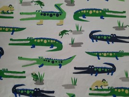Pottery Barn Kids Alligator Frog Lizard Theme Crib Sheet Very Nice Condi... - $25.69