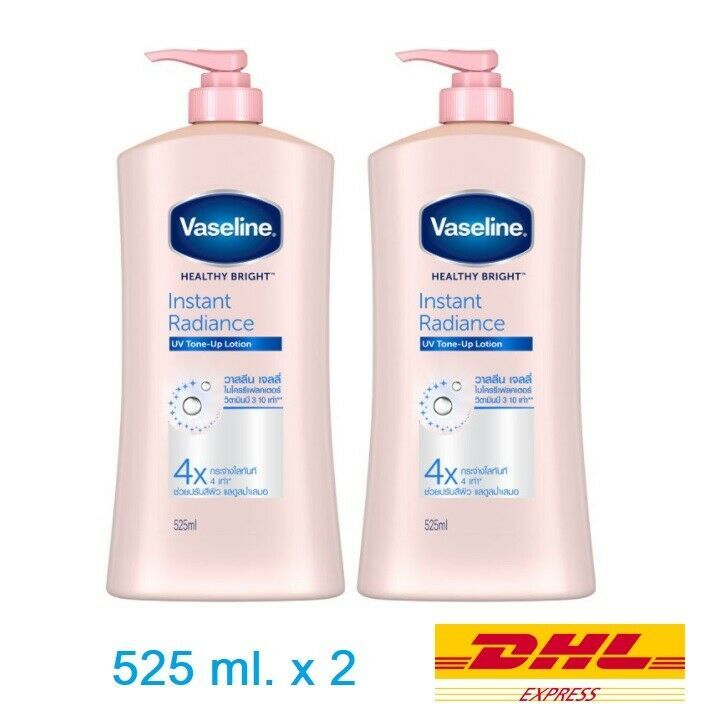 X2 Vaseline Healthy Bright Instant Radiance UV Tone-Up Lotion Vitamin B3 525ml