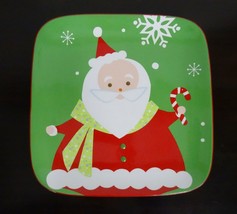 Be Merry 08 Green Santa TARGET Holiday 2008 Large Square Cookie Dessert ... - $21.78