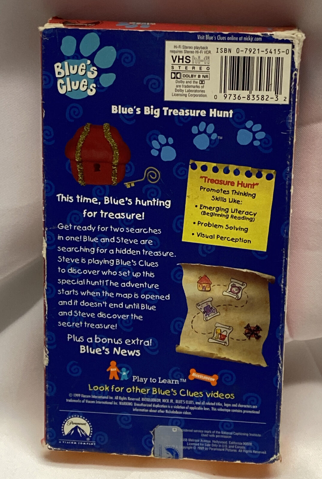 Blues Clues Blues Big Treasure Hunt Vhs 1999 Vhs Tapes 4133