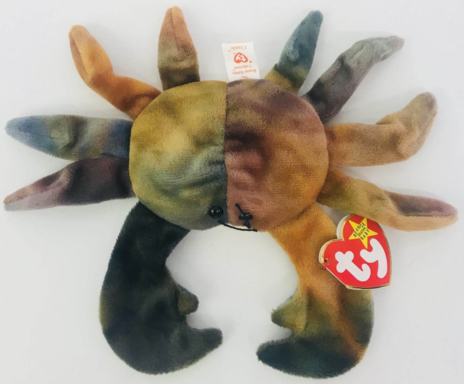 tie dye crab beanie baby