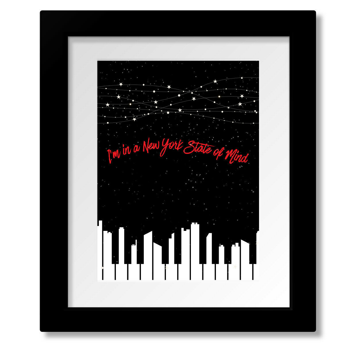 New York State of Mind by Billy Joel - Song Lyric Art Print, Canvas, or Plaque
