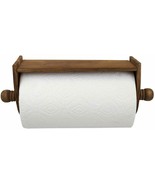 Paper Towel Holder Wall Mount Under Cabinet Home Kitchen Wood Steel Disp... - $32.55