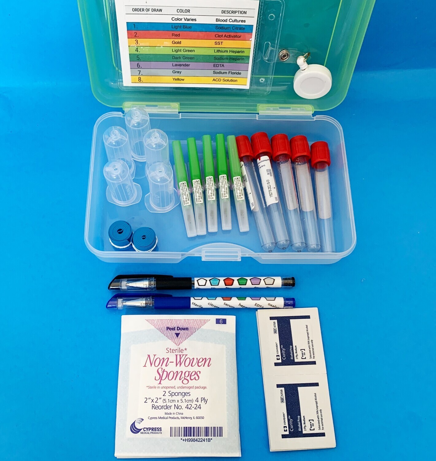 Phlebotomy Practice Kit Order Of Draw Venipuncture Study New Sterile