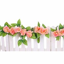 George Jimmy Rose Artificial Flowers Romantic Flower Vine Fences Wedding Home Ga - $20.03