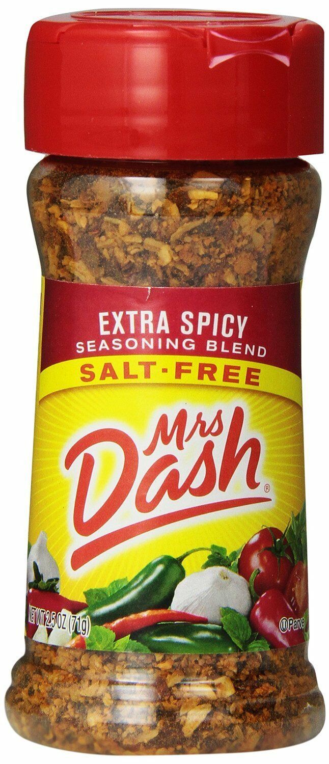 Mrs Dash Salt Free Extra Spicy Seasoning Blend 2 5 Oz Pack Of 6 Mixes