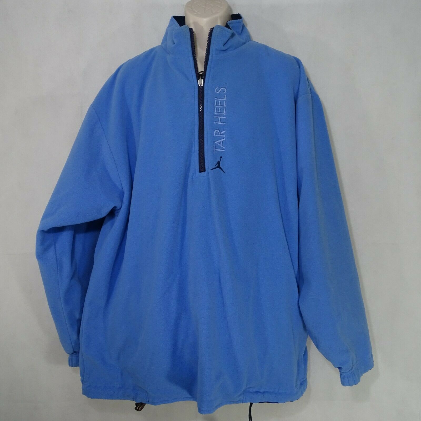Jordan North Carolina Tar Heels Pullover Jacket Reversible Fleece Size