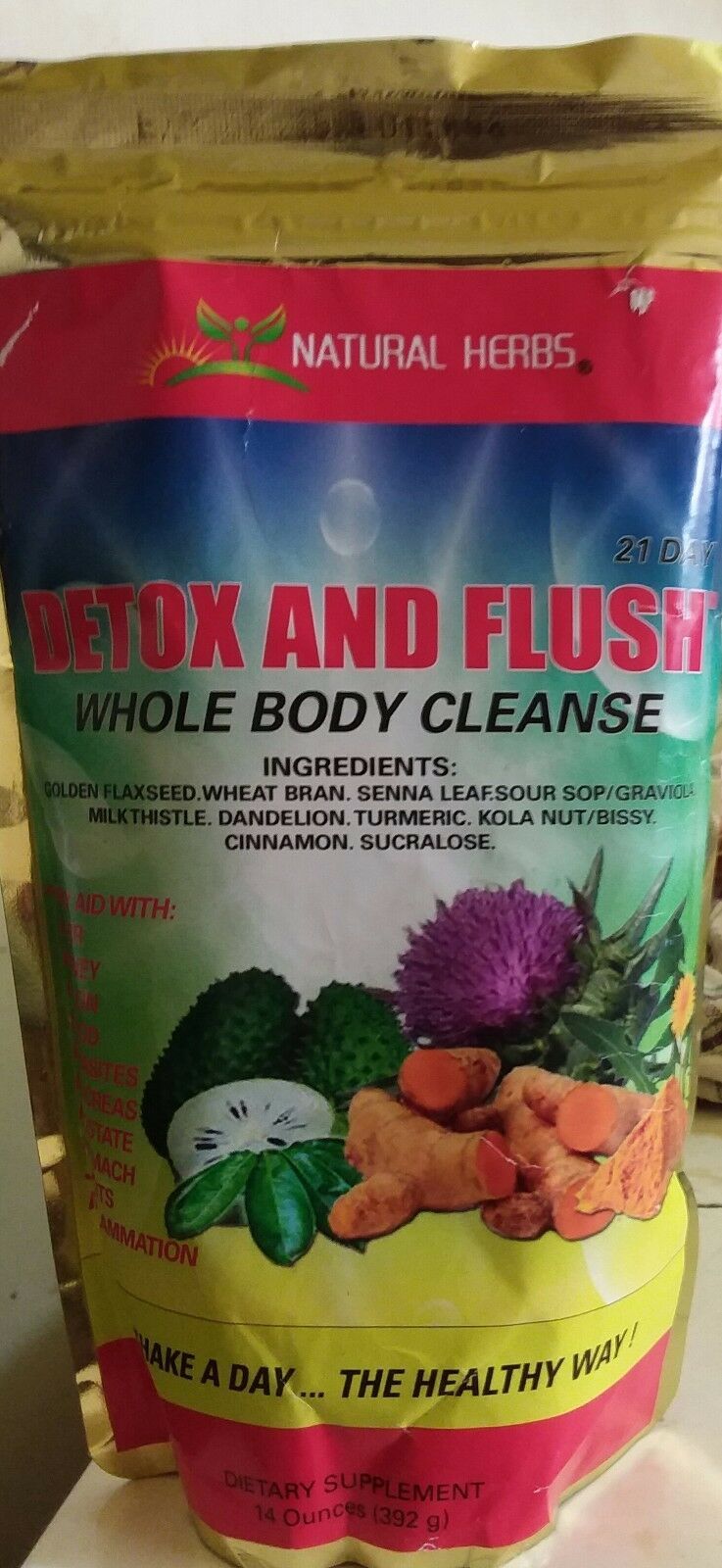 Natural Herbs Detox and Flush Whole Body Cleanse for 21 days 14 oz
