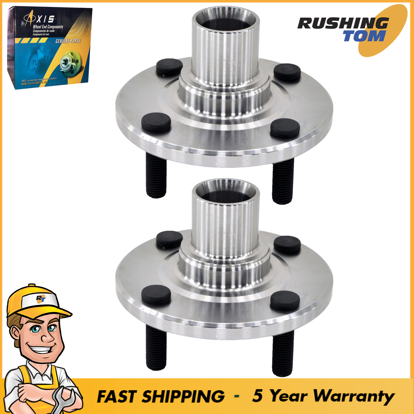 New Pair Of Front Left And Right Premium Wheel Hub Bearings W/5 Year