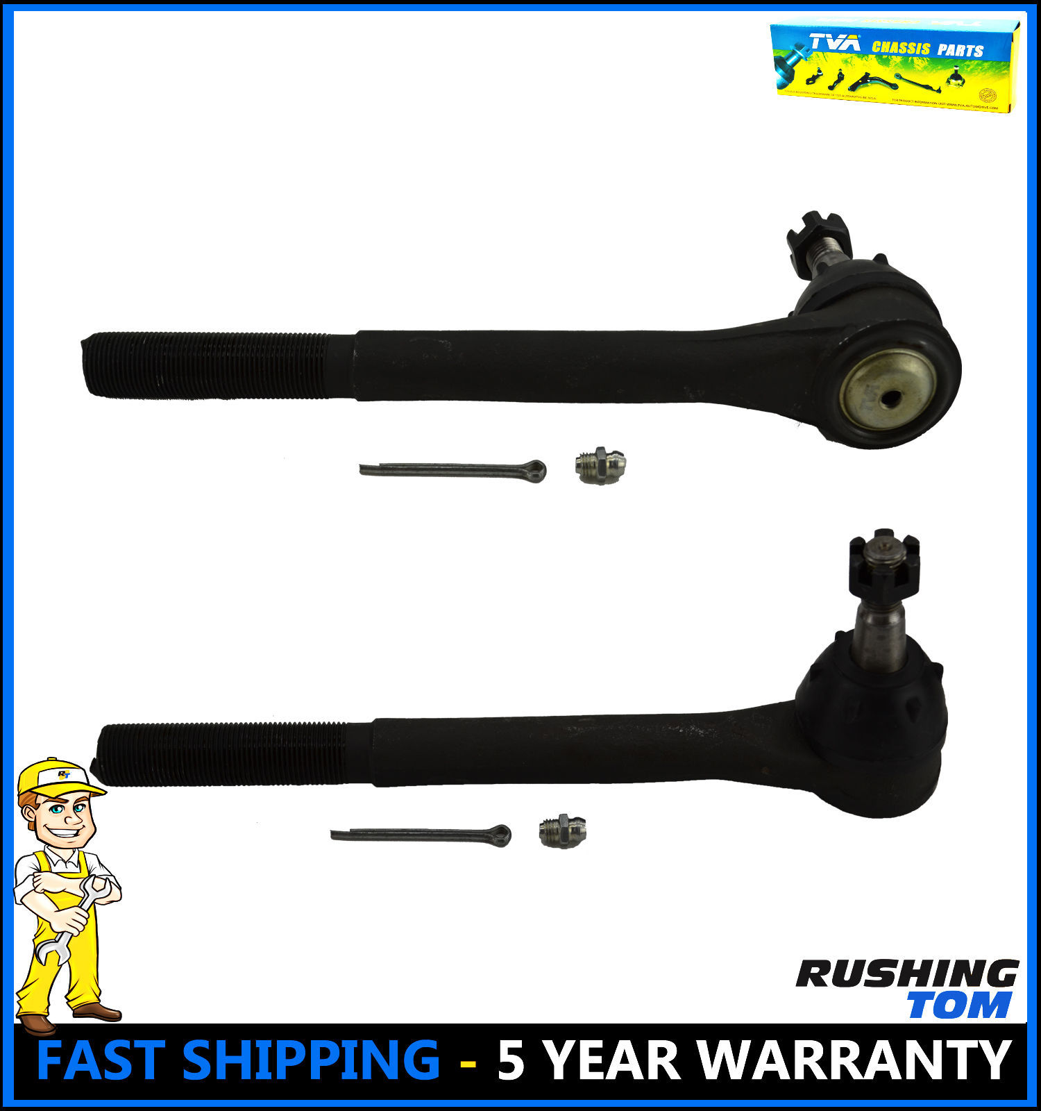 Chevy Blazer S10 S15 Bravada Jimmy Sonoma GMC Isuzu (2) Front Outer Tie