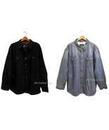 NWT Lee Sherpa Lined Blue/Black Denim Durable Warm Shirt Jacket XL/2XL M... - $59.99