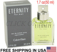 Eternity Cologne by Calvin Klein, 1.7 oz/50 ml Eau De Toilette Spray for Men's - $48.50