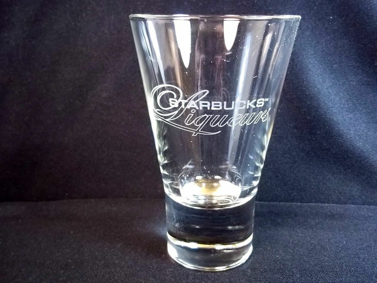 Starbucks Liqueurs double shot glass heavy base 4 oz Discontinued HTF
