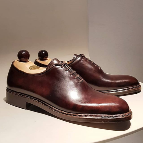New Handmade men chocolate brown shoes, men dress formal shoes, pure leather sho