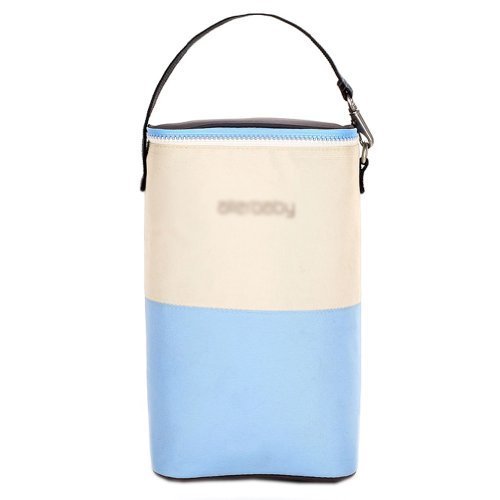 Panda Superstore - Travel package infant bottle tote bag baby keep milk fresh bag blue&white
