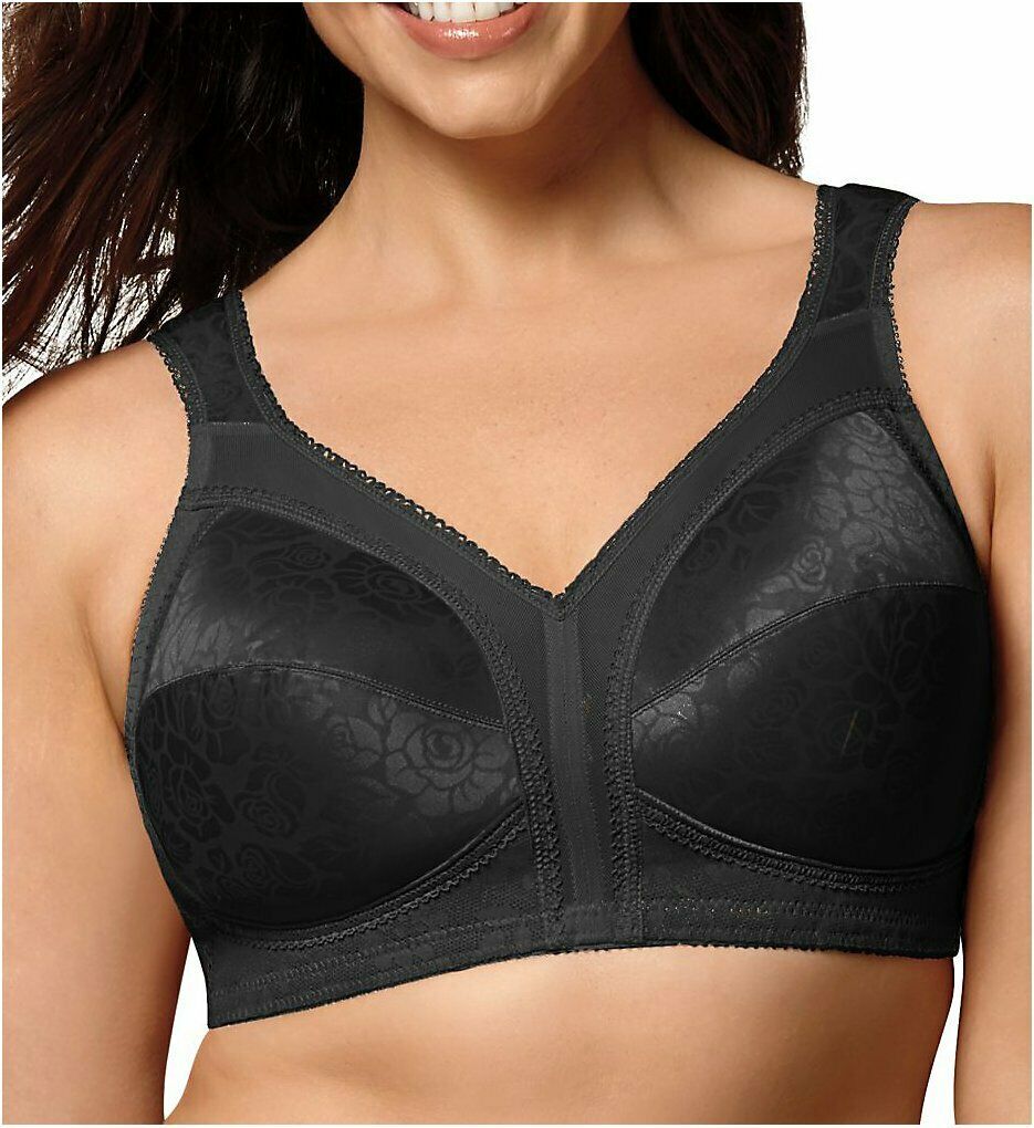 Playtex Black 18 Hour Original Comfort Strap Wirefree Bra Us 48ddd Bras And Bra Sets 4812