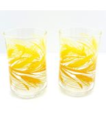 Vintage LIBBEY Golden Harvest Wheat 6 Oz Juice Glasses Set of 2 3.75 inc... - $14.03