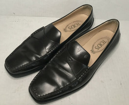 Tod&#39;s Gommino Dark Brown Leather Driving Penny Bar Loafer Womens 7us - $188.10