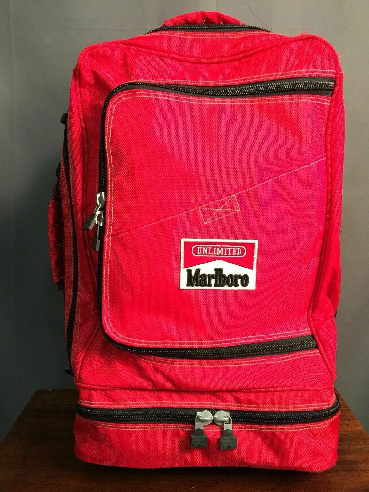 vintage marlboro miles leather backpack