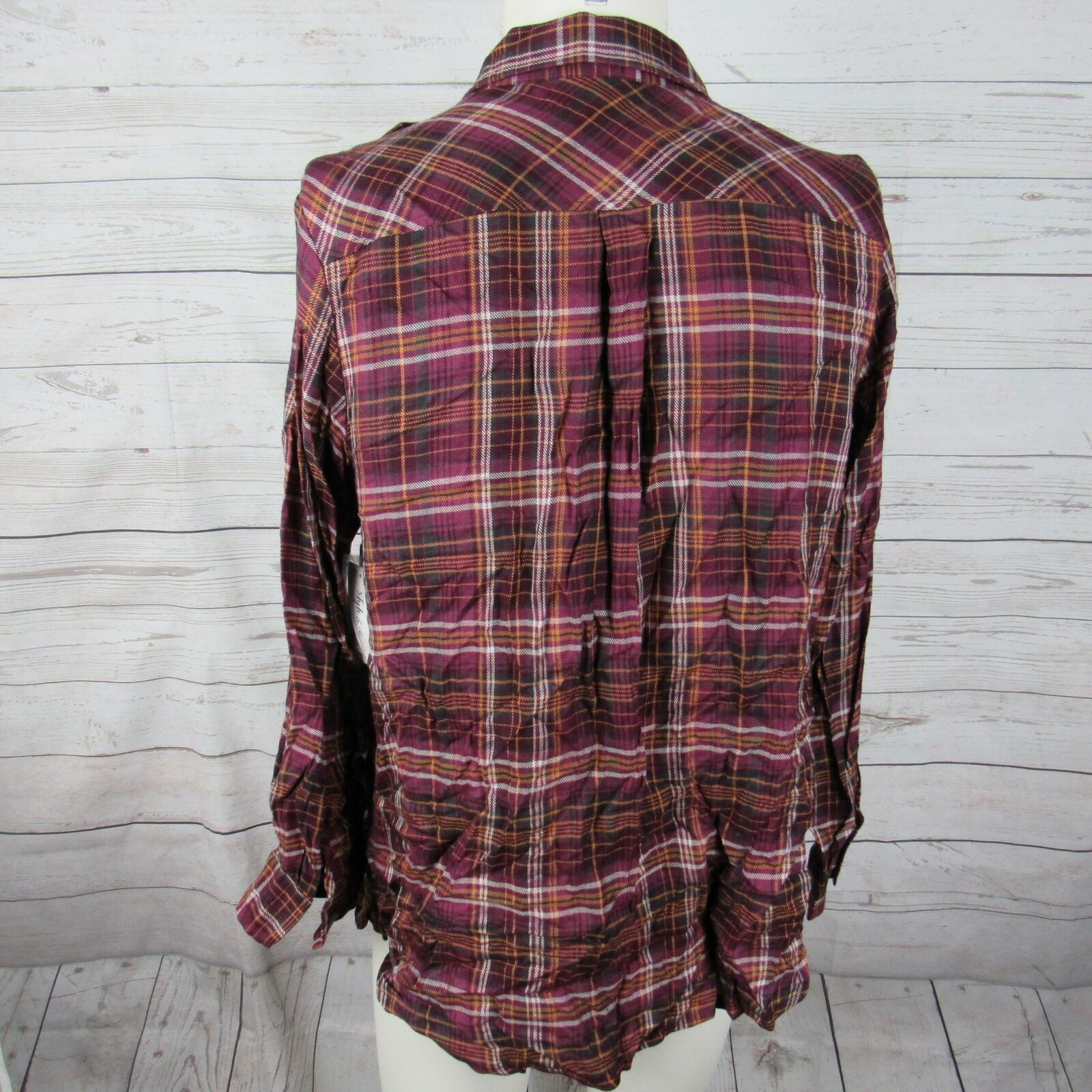 Style & Co 1X Shirt Womens Purple Plaid Tunic Top Plus Size MSRP $60 - Tops