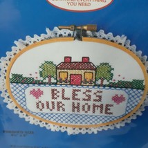 Clorotex Cross Stitch Kit  #3158 Bless Our Home Stamped Mini Ovals Compl... - $12.16