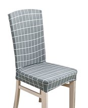 Check Pattern Elastic Spandex Fabric Chair Slipcover - $13.37