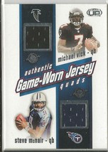 McNair Brunell Culpepper Vick 2002 Pacific Heads Up Game Used Jersey #48 image 1