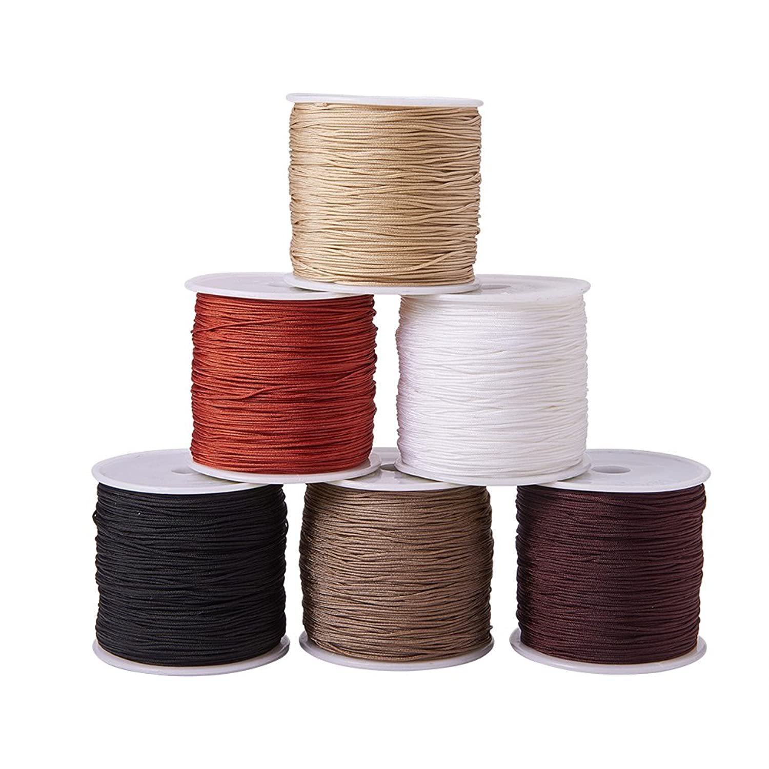 6 Colors 0.8Mm Nylon Beading String Cord 600Yards Chinese Knotti..