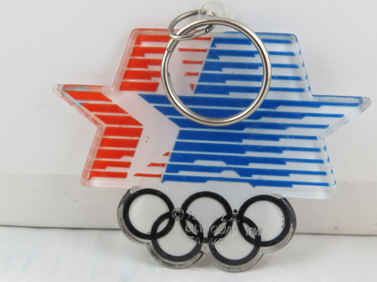 1984 Summer Olympic Games Keychain - Large Oversized Logo - Plastic ...