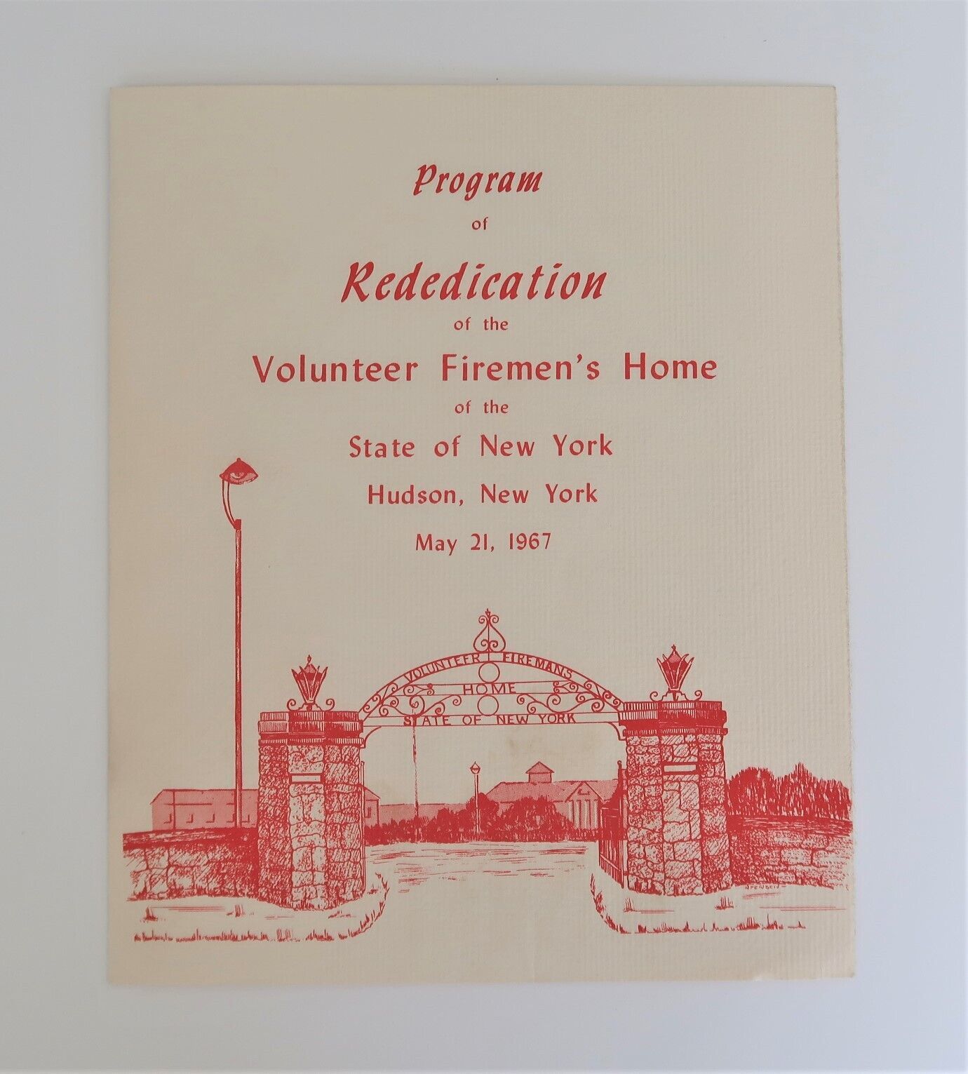 Vtg Program Volunteer Firemen's Home Hudson NY 1967 Rare Ephemera Other