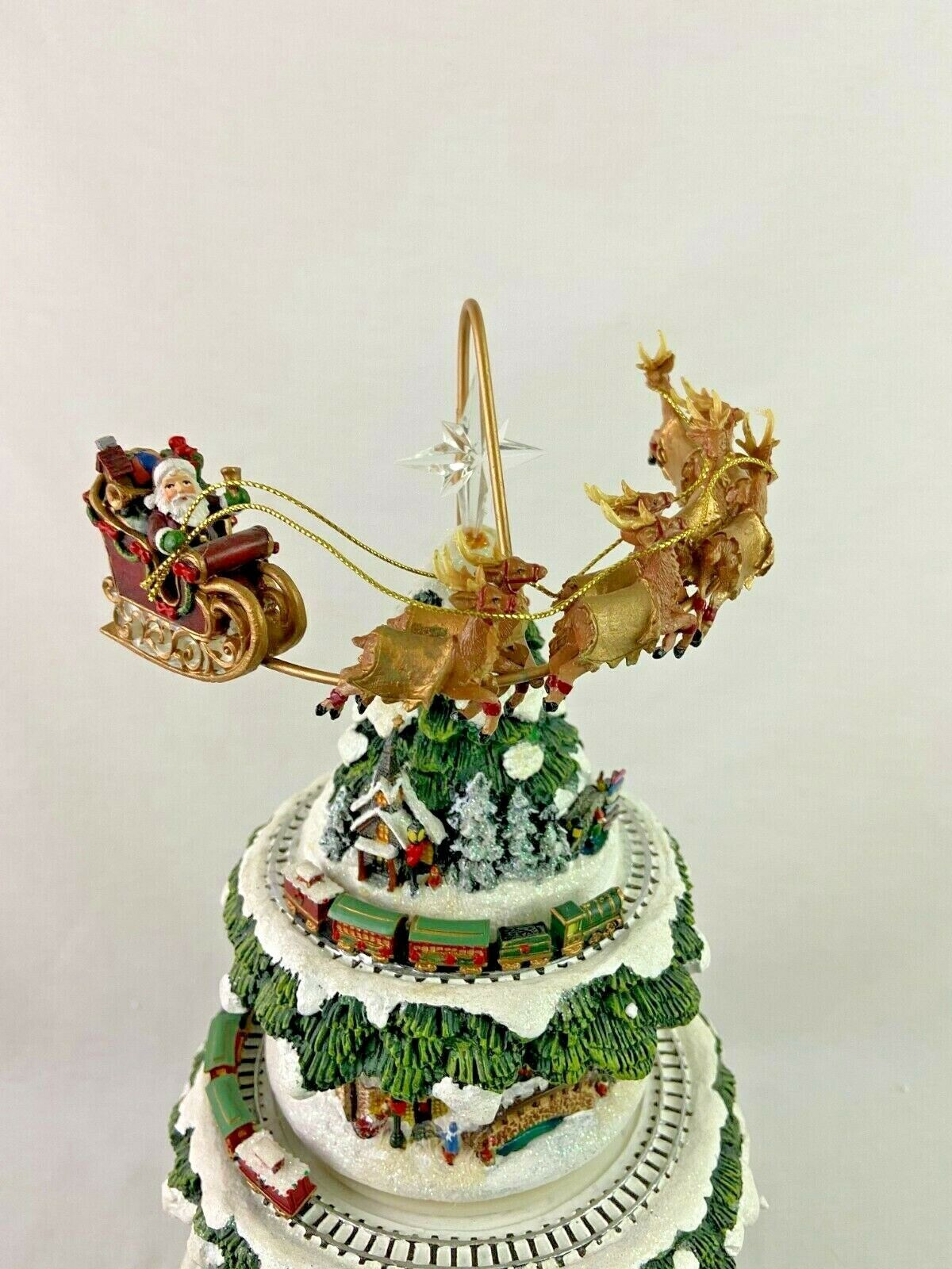 Thomas Kinkade Animated Tabletop Christmas Tree Train Wonderland