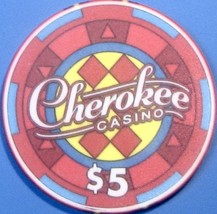 $5 Casino Chip, Cherokee, Various Locations, OK. W96. - $6.50