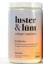 1 Luster & Lum By GNC 10.5 Oz Collagen Peptides 20g & Biotin Unflavor Supplement