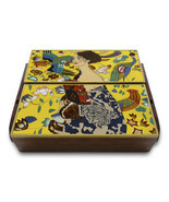 Wood box - Austrian Painter Klimt's Lady with a fan - Cutlery Organizer Box - $169.00