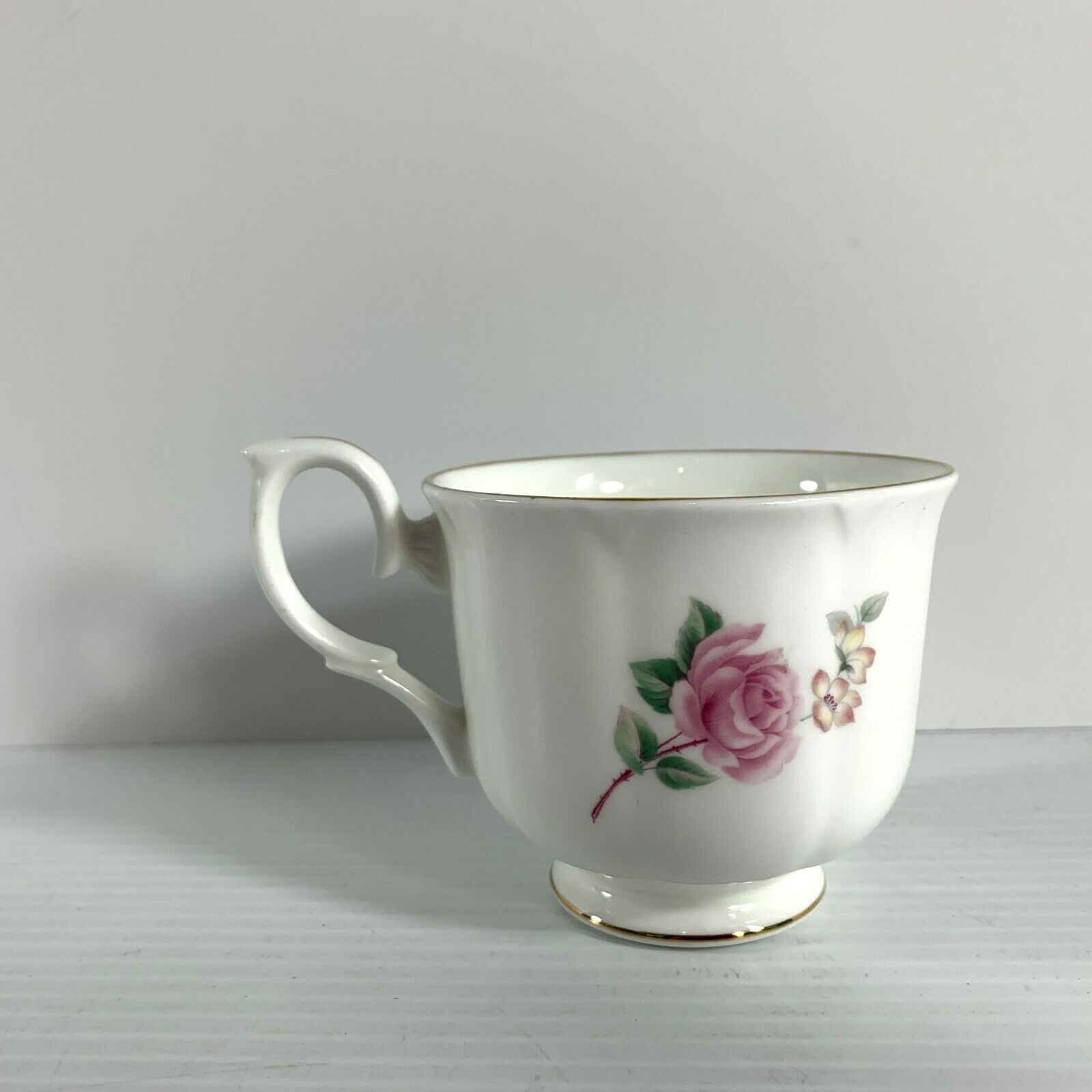 Duchess Fine Bone China Tea Cup Only Pink Roses Floral Gold Trim Made ...