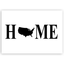 USA Home Map : Gift Sticker Americana United States American Silhouette Country - $1.50+