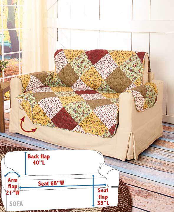 Quilted Sofa Cover Furniture Parts & Accessories